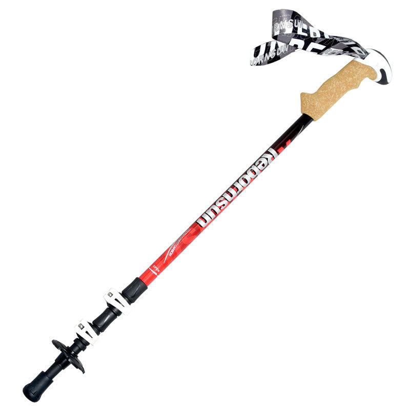 Climbing Stick Carbon External Lock Telescopic Walking Stick