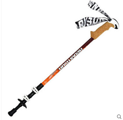 Climbing Stick Carbon External Lock Telescopic Walking Stick