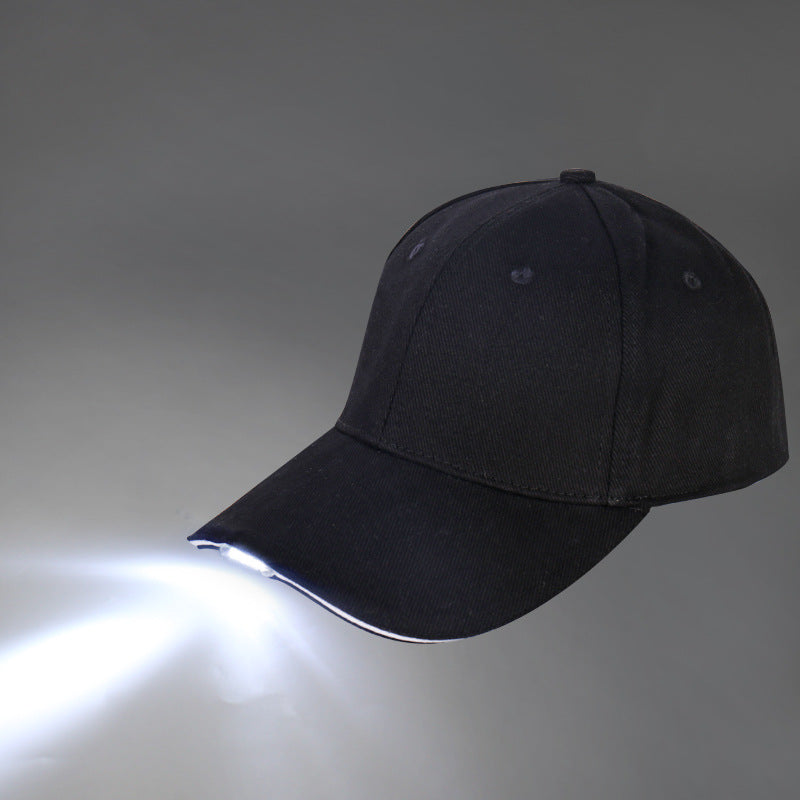 LED light glowing outdoor climbing hat