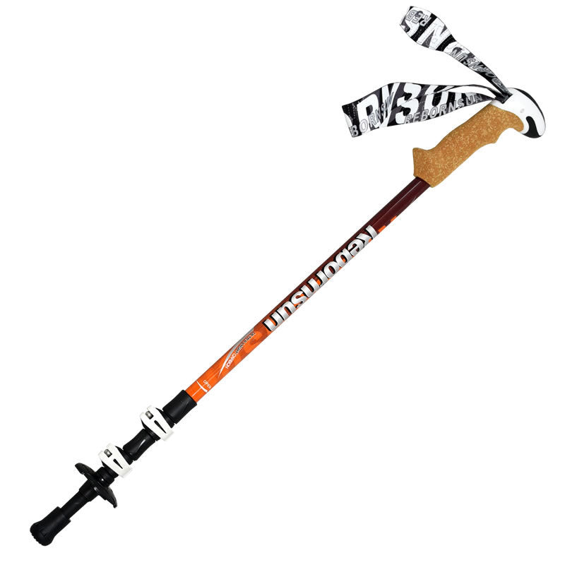 Climbing Stick Carbon External Lock Telescopic Walking Stick