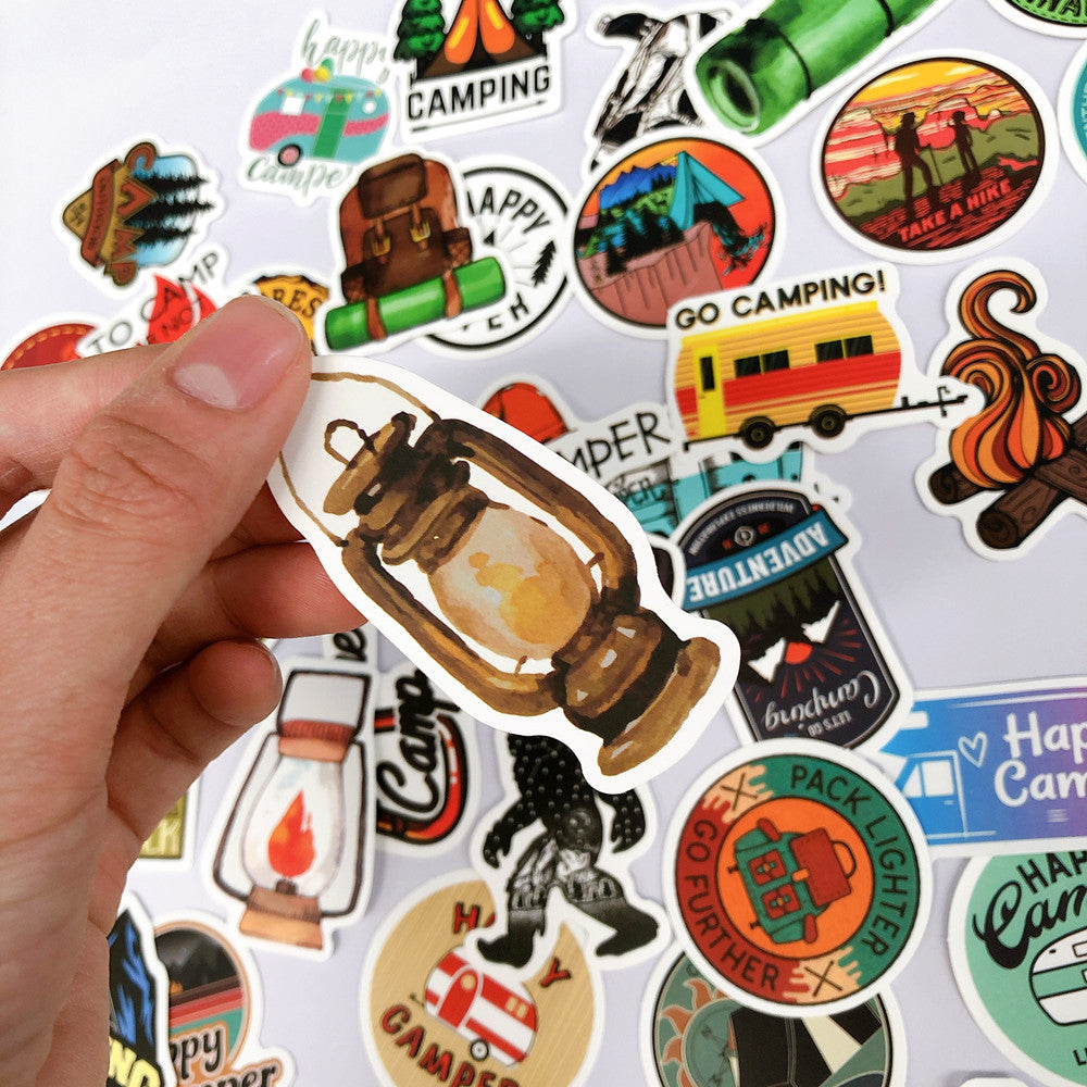 50 Outdoor Camping Graffiti Stickers Adventure Luggage Graffiti Stickers