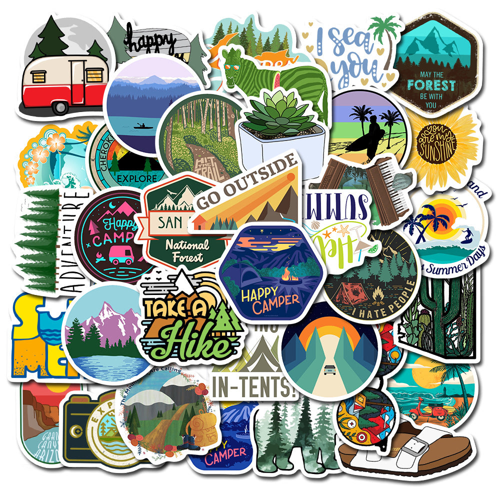 Outdoor Adventure Personality Graffiti Waterproof Stickers